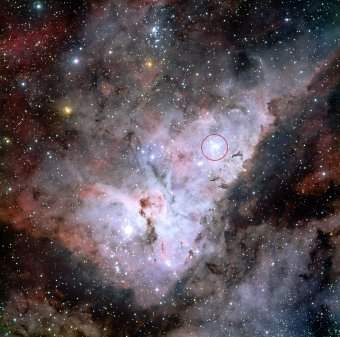 Trumpler 14 dans la Nébuleuse de la Carène - Crédit : ESO